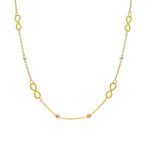 Collana Incontri Gioielli Valenza Mazzoni con Infinito in Oro in Tre colori