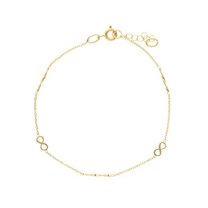 Bracciale Incontri Gioielli Valenza Mazzoni in Oro Giallo con Infinito