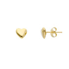 Orecchini con piccolo cuore in Oro Giallo 9 Kt