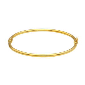 Bracciale canna vuota sezione 3 mm in Oro Giallo 9 Kt