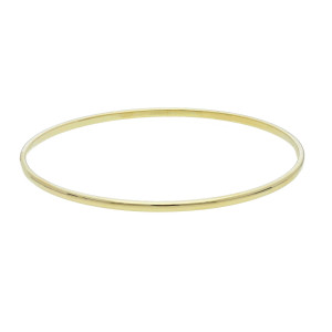 Bracciale canna vuota sezione 3 mm, diametro 65 mm, in Oro Giallo 9 Kt