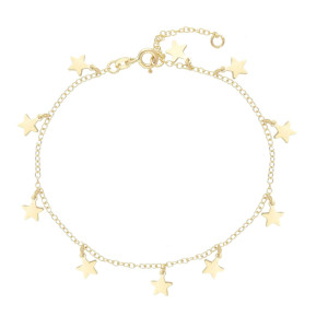 Bracciale con stelline in Oro Giallo 9 Kt