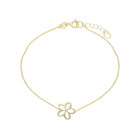 Bracciale con elemento centrale in Oro Giallo 9 Kt