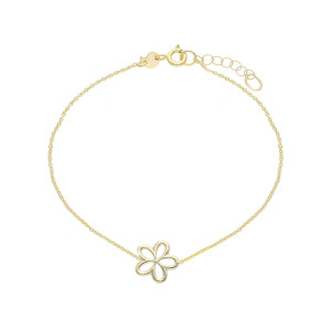 Bracciale con elemento centrale in Oro Giallo 9 Kt