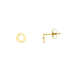 Orecchini stella inscritta in cerchio in Oro Giallo 9 Kt