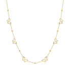 Collana farfalle in Oro Giallo 9 Kt