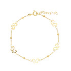 Bracciale farfalle in Oro Giallo 9 Kt
