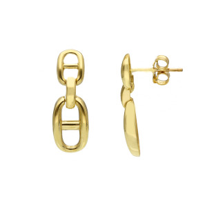 Orecchini pendenti con piccoli decori geometrici in oro Giallo 9 Kt