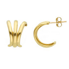 Orecchini  con tre cerchi che si toccano in Oro Giallo 9 Kt