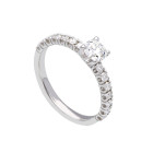 Anello solitario con pietra singola ed altre pietre (BBA660 HB)