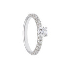 Anello solitario con pietra singola ed altre pietre (BBA660 HB)
