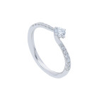 Anello solitario con pietra singola ed altre pietre (BBA680 SI)