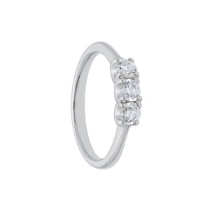 Anello Trilogy con diamanti, Colore G e Purezza SI (BBB130 VS)