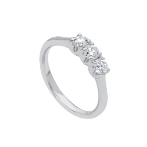 Anello Trilogy con diamanti, Colore G e Purezza SI (BBB130 VS)