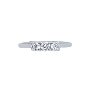 Anello Trilogy con diamanti, Colore G e Purezza SI (BBB130 SI)