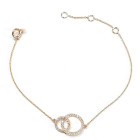 Bracciale Crivelli in oro rosa doppio cerchio in diamanti