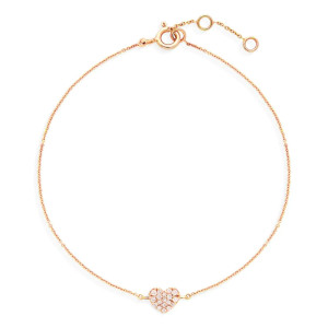 Bracciale Crivelli in oro giallo con cuore e diamanti 