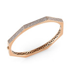 Bracciale rigido ottagonale Crivelli in Oro Rosa e Diamanti