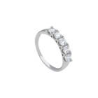Anello Riviera Giovane Amore in Oro Bianco con Zirconi