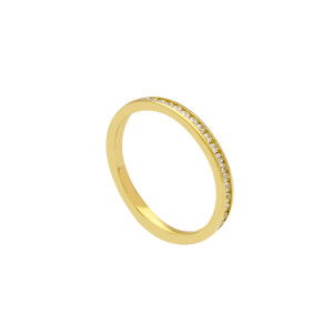 Anello Eternity Gioielli Valenza Mazzoni in oro bianco e zirconi