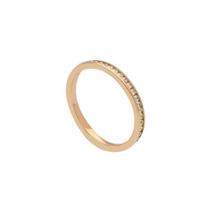 Anello Eternity Gioielli Valenza Mazzoni in oro rosa e zirconi