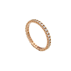 Anello Eternity Gioielli Valenza Mazzoni in oro rosa e zirconi