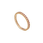 Anello Eternity Gioielli Valenza Mazzoni in oro rosa e zirconi