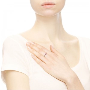 Pandora Anello Cuore Rosso Scintillante