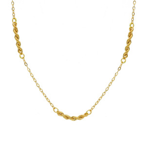 Collana a maglia ultraleggera Dolce Vita Gioielli Valenza Mazzoni in Oro Giallo (gr. 1,80)