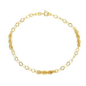 Bracciale a maglia ultraleggera nodo Dolce Vita Gioielli Valenza Mazzoni in Oro Giallo (gr. 1,90)