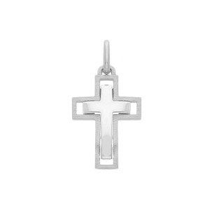 Croce in Oro Bianco Gioielli Valenza Mazzoni (gr. 3,00)