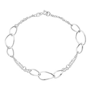 Bracciale a maglia ultraleggera Dolce Vita Gioielli Valenza Mazzoni in Oro Bianco (gr. 1,80)
