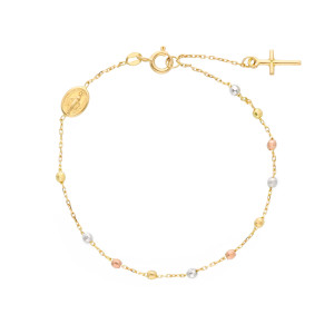 Bracciale Rosario in Oro Tre colori Gioielli Valenza Mazzoni (gr. 1,85)
