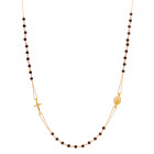 Collana Rosario in Oro Rosa e Onice Gioielli Valenza Mazzoni