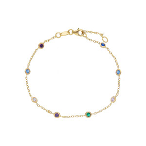 Bracciale Charm My Valenza in Oro Giallo e zirconi