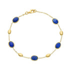 Bracciale Charm My Valenza in Oro Giallo e pietre colorate blu