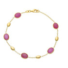 Bracciale Charm My Valenza in Oro Giallo e pietre colorate rosa