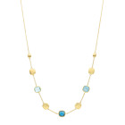 Collana Cromie My Valenza in Oro Giallo e pietre colorate toni celeste