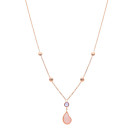 Collana Cromie My Valenza in Oro Rosa e piccolo pendente rosa