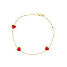 Bracciale Baby in oro con fiorellino smaltato