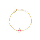 Bracciale Baby in oro con angioletto smaltato