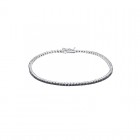 Bracciale Tennis in Oro Bianco e Diamanti Black