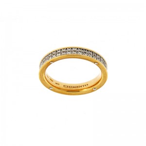 Anello Chimento Eternity in Oro Bianco e Rosa con diamanti