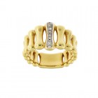 Anello Chimento Bamboo in Oro Giallo con diamante