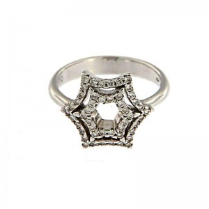 Anello Chimento in Oro Bianco con diamanti