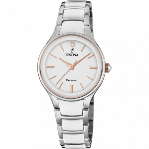 Orologio Festina Donna Solo Tempo Collezione Ceramic Bianco/Rose Gold F20474/2