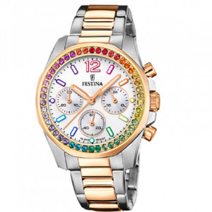 Orologio donna Festina Boyfriend Rainbow con cronografo F20608/2