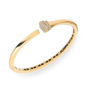 Bracciale rigido Crivelli in Oro Rosa e Diamanti