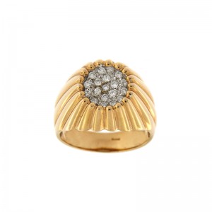 Anello Damiani in Oro Giallo e Diamanti