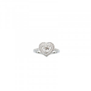 Anello Damiani con diamante taglio cuore centrale